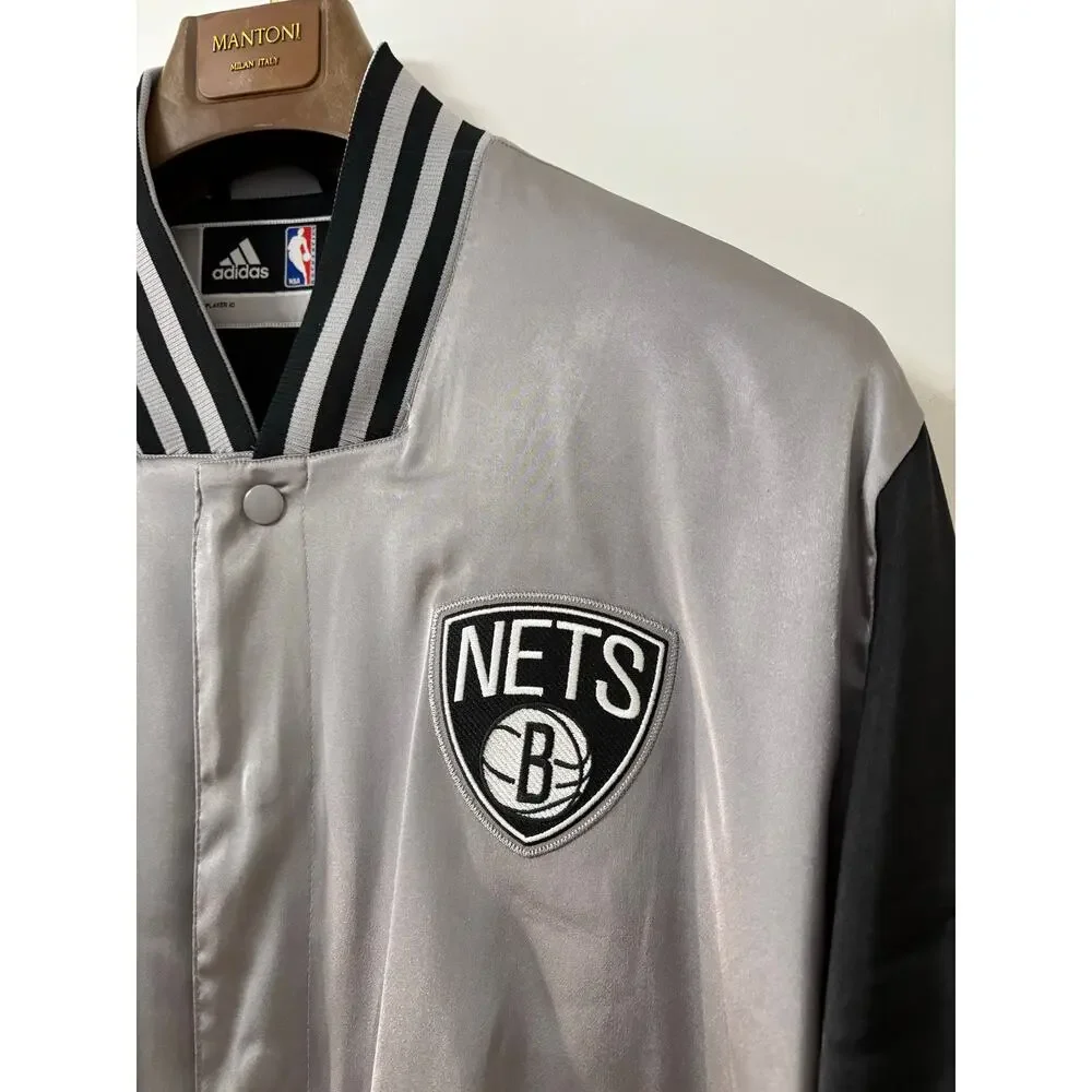 Adidas Brooklyn Nets On-Court Shooting Shirt Men's 2XL Silver Gray Basketball
